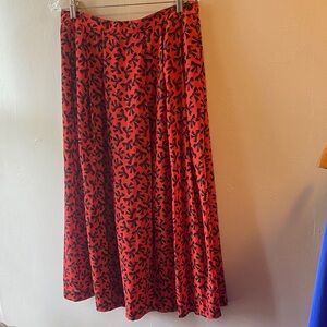 Vintage novelty print bows skirt size 14